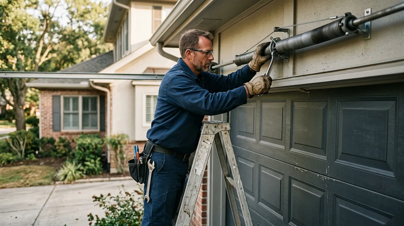 Modern flush garage door